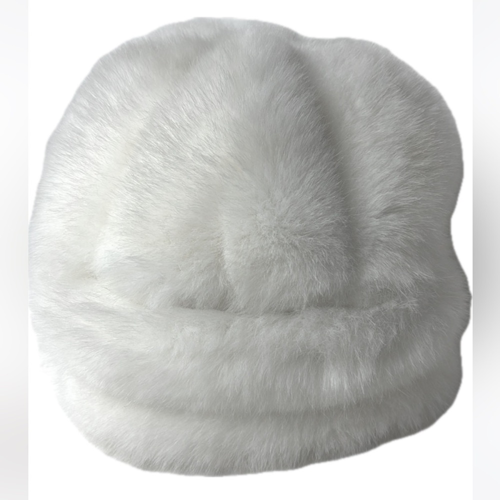 Silk and Sable Satin Lined Faux Fur Hat segment royal crown design double brim